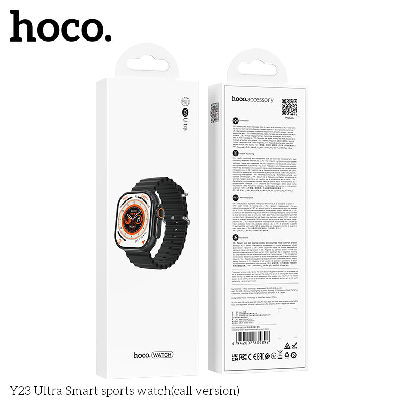Hoco y23 ultra Smart Sport Watch(Call Version) Hoco y23 ultra Smart Sport Watch(Call Version)